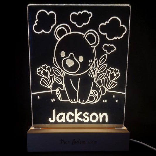 Lampe de chevet personalisée pour enfant - Ourson