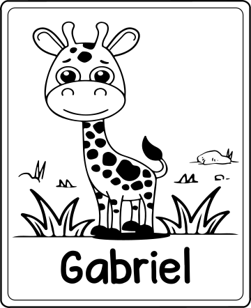 Lampe de chevet personalisée pour enfant - Girafe