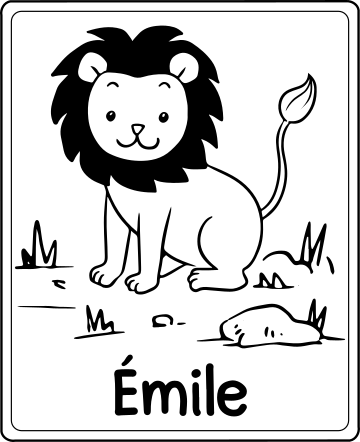 Lampe de chevet personalisée pour enfant - Lion